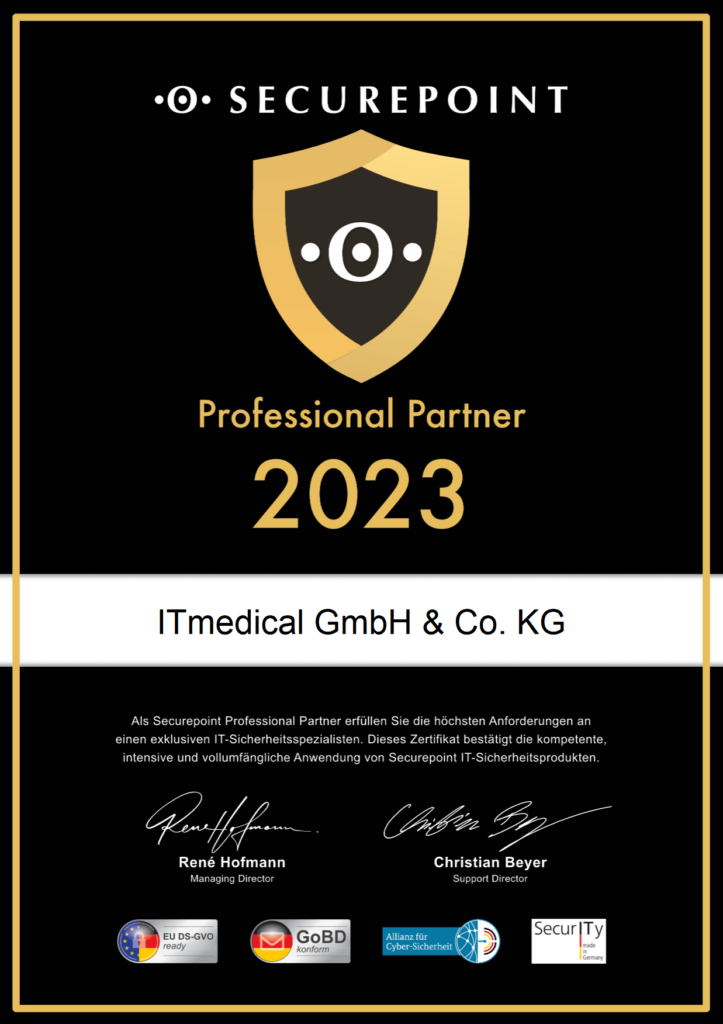 ITmedical Partnerzertifikat Professional 2023